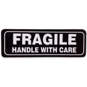 Fragile Labels (White and Black)