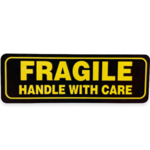 Fragile Labels (Yellow and Black)