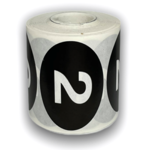 Inventory Control Number 2<br> 2 inch Round<br> 500 Labels Per Roll