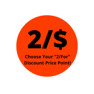 2 / $ Stickers<br> 1.5 inch Round<br> 500 Labels Per Roll