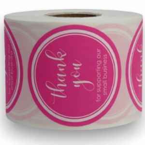Thank You For Supporting Stickers<br> 2 inch Round<br> 300 Labels Per Roll