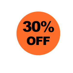 30 Percent Off Labels<br> 1.5 inch Round<br> 1,000 Labels Per Roll