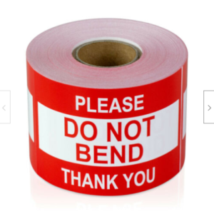 Do Not Bend Stickers<br> 2 inch x 3 inch<br> 500 Labels Per Roll
