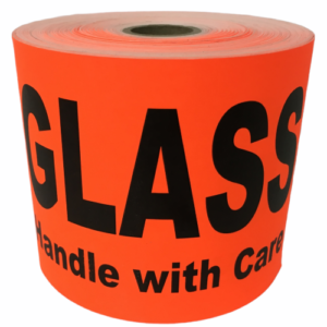 Glass Handle with Care<br> 4 inch x 6 inch<br> 250 Labels Per Roll