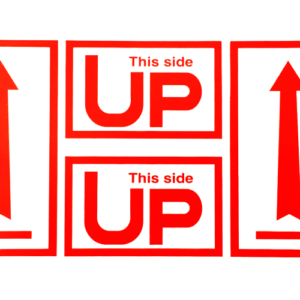 This Side Up Arrow Stickers<br> 4 inch x 9 inch<br> 250 Labels Per Roll