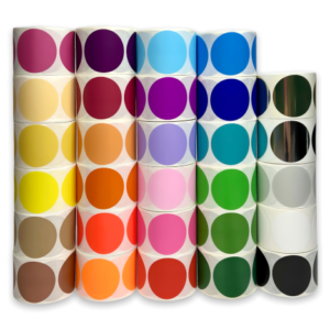 Round Color Coding Labels<br> Blank .50 inch<br> 1,000 Labels Per roll