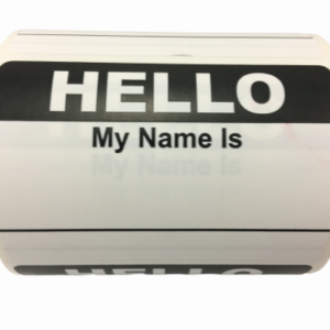 Hello My Name Is Stickers<br> 2 inch x 3.5 inch<br> 500 Labels Per Roll