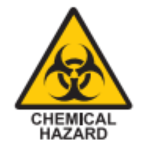 DOT Chemical Hazard Stickers<br> 1 inch x 1 inch, 1 inch Core | 500 Labels Per Roll