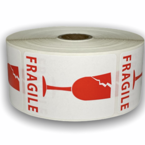Broken Glass Fragile Stickers<br>2 inch x 3 inch<br> 500 Labels
