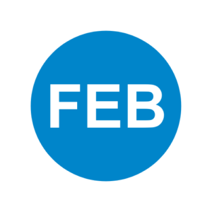 Months of the Year: February Stickers | 2-inch