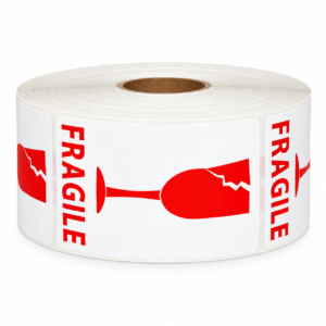 Broken Glass Fragile Stickers<br>2 inch x 3 inch<br> 500 Labels