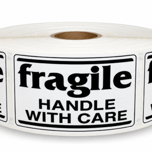 Fragile Handle With Care<br> 2 inch x 3 inch<br> 500 Labels Per Roll