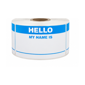 Blue Hello My Name Is<br> 2 inch x 3.5 inch<br> 500 Labels Per Roll