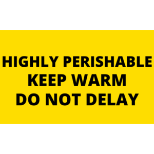 Highly Perishable<br> 3 inch x 5 inch<br> 250 Labels Per Roll