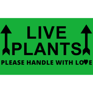 Live Plants With Arrows<br> 2 inch x 4 inch<br> 300 Labels Per Roll
