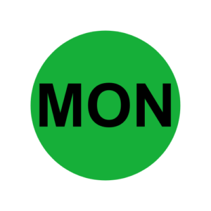 Days of the Week: Monday Stickers | 2-inch