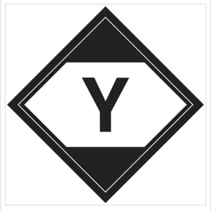 Y - D.O.T. Labels<br> 2.25 inch x 2.25 inch<br> 500 Labels Per Roll