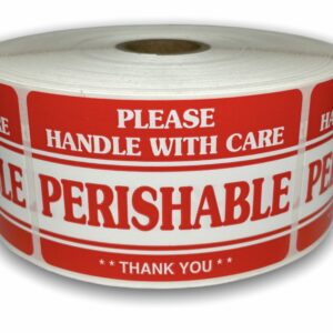 Perishable Stickers<br> 2 inch x 3 inch<br> 500 Labels Per Roll