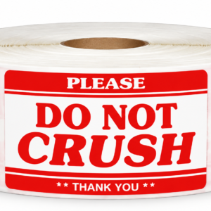 Do Not Crush Stickers<br> 2 inch x 3 inch<br> 500 Labels Per Roll