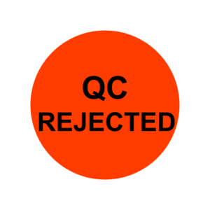 QC Rejected Stickers<br> 2" Round Red Labels<br> 500 Labels