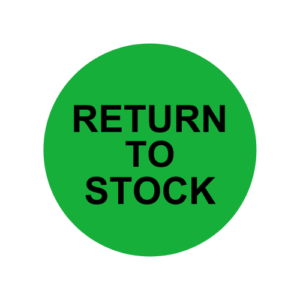 Return To Stock Stickers<br> 2 inch Round Green<br> 500 Labels Per Roll