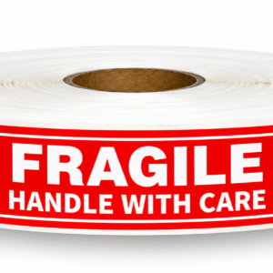 Fragile Handle with Care Labels<br> 1 inch x 3 inch<br> 300 Labels Per Roll