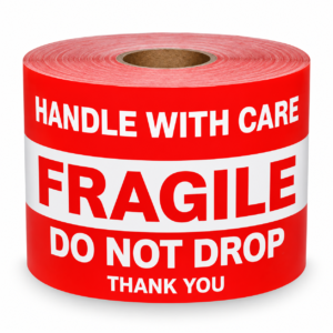 Do Not Drop Handle with Care<br> 3 inch x 5 inch<br> 300 Labels Per Roll