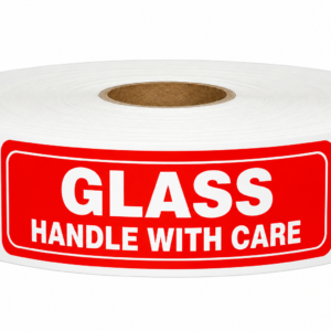 GLASS Handle with Care<br> 1 inch x 3 inch<br> 300 Labels Per Roll