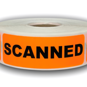 Scanned Stickers<br> 1 inch x 3 inch<br> 500 Labels Per Roll