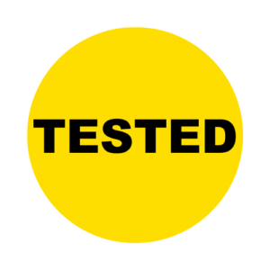 Tested Labels<br> 2 inch Round<br> 500 Per Roll