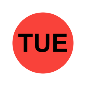 Days of the Week: Tuesday Stickers | 2-inch