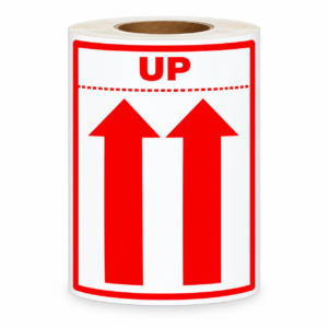 This End Up Stickers<br> 4 inch x 8 inch<br> 200 Labels Per Roll