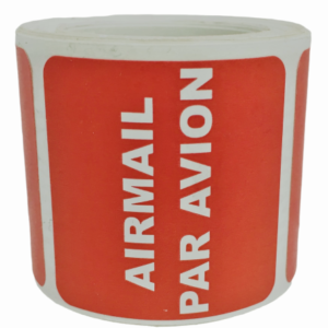 Airmail Par Avion Stickers<br> 1.5 inch x 1.5 inch<br> 300 Labels Per Roll