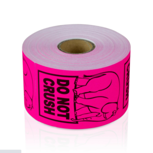 Elephant Do Not Crush Stickers<br> 2 inch x 3 inch<br> 500 Labels Per Roll