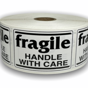 Fragile Handle With Care<br> 2 inch x 3 inch<br> 500 Labels Per Roll