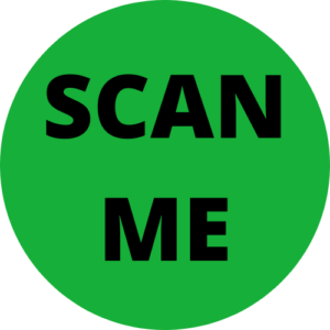 Green Scan Me Stickers<br> 2 inch Round<br> 500 Labels Per Roll