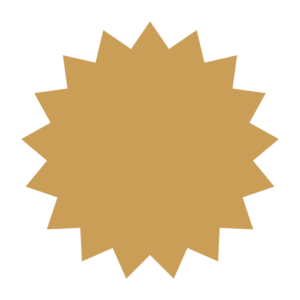 Brown Kraft Labels<br> 2 inch Starburst<br> 500 Labels Per Roll