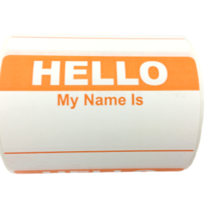 Hello My Name Is Stickers<br> 2 inch x 3.5 inch<br> 500 Labels Per Roll