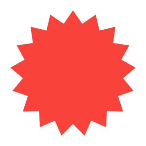 Red 2" Starburst Labels<br> Self-adhesive<br> 500 Labels
