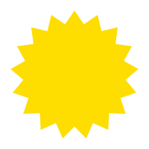 Yellow 2" Starburst Labels<br> Self-adhesive<br> 500 Labels Per Roll