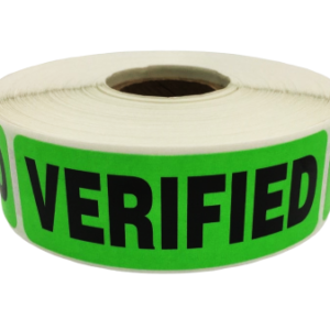 Verified Labels<br> 1 inch x 3 inch<br> 500 Labels Per Roll