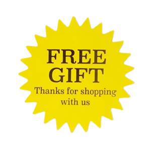 Free Gift Labels<br> 2 inch Starburst<br> 300 Labels Per Roll