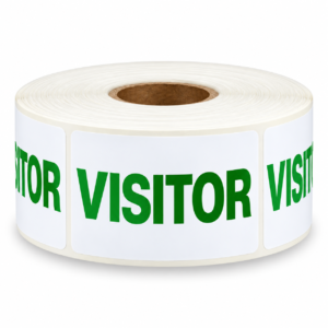 Visitor Green<br> 2 inch x 3 inch<br> 500 Labels Per Roll