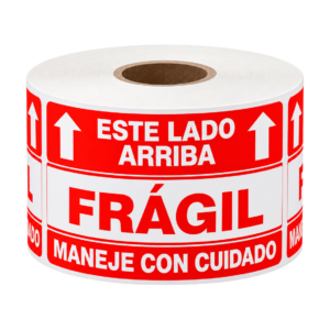 Fragile Este Lado Arriba<br> 2 inch x 3 inch<br> 500 Labels Per Roll
