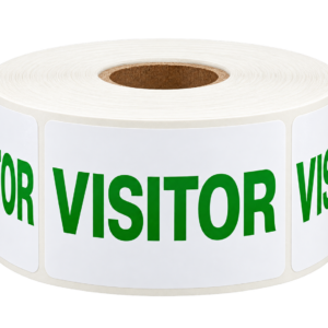 Visitor Green<br> 2 inch x 3 inch<br> 500 Labels Per Roll